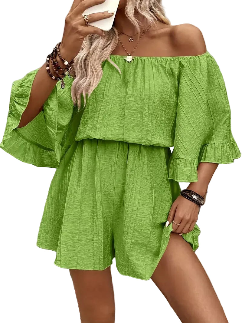 Women’s Off-the-Shoulder Short Jumpsuit